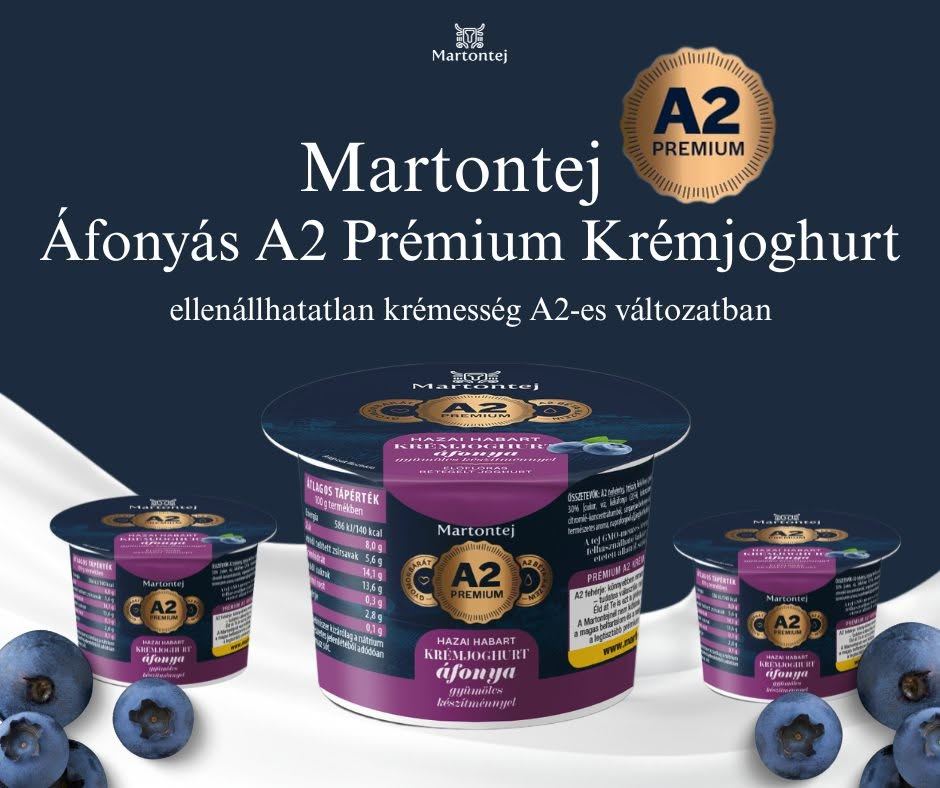 Martontej Áfonyás A2 Prémium Krémjoghurt