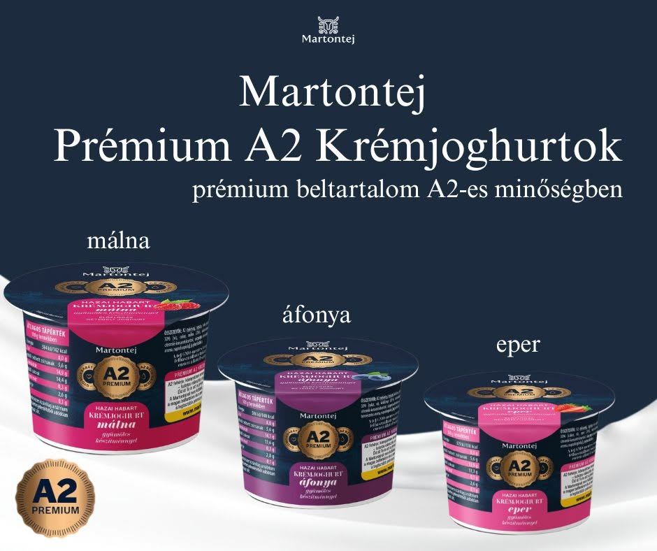 Martontej Prémium A2 Krémjoghurtok – málna, áfonya, eper